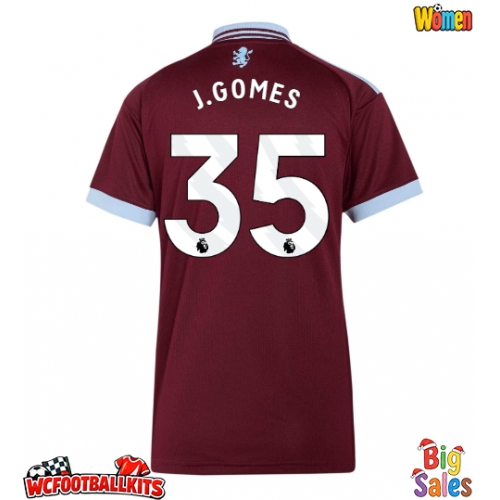 Aston Villa Joao Gomes #35 Replica Home Stadium Shirt for Women 2026-27 Short Sleeve
